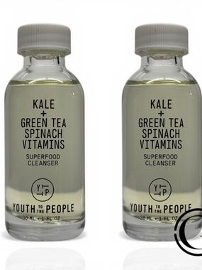 PACK OF 2 YOUTH TO THE PEOPLE YTTP Superfood Cleanser Travel Size 1 oz / 30 mL